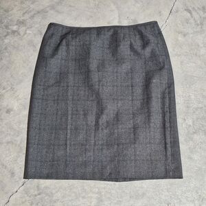 Vintage Evan-Picone Pencil Gray Plaid Skirt Sz 18